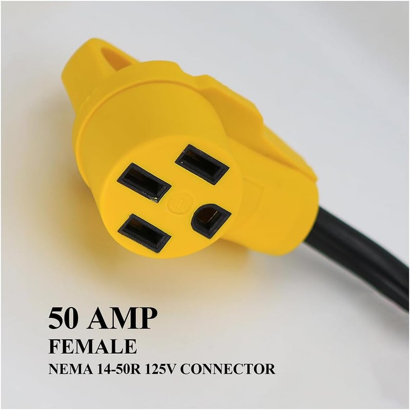 CAMPELIFY RV Electrical Power Adapter Cord-15A Male to 50A Female RV Power Cord 12inch 10/3 STW,NEMA 5-15P 15 Amp Plug to 14-50R 50 Amp Receptacle,Rated for 15A/125V,Not for EV Charger(CR1550) - Image 5
